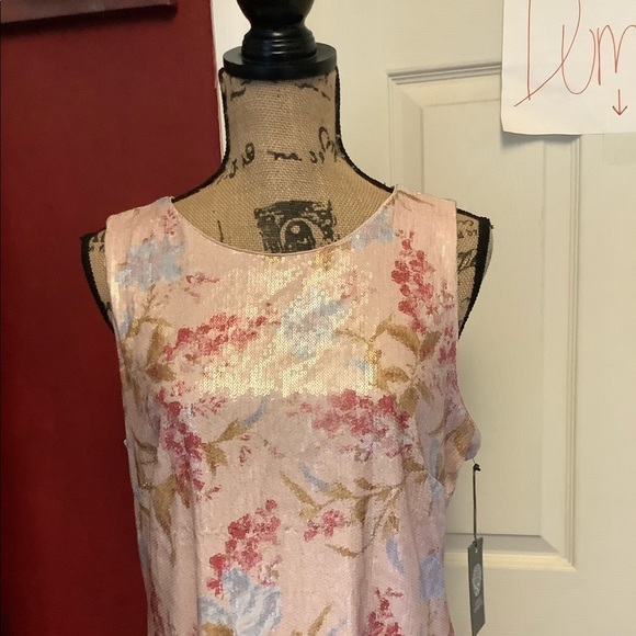 NWT Vince Camuto Sequin Floral Dress. Bought but never wore it. New w/tags - Picture 3 of 13